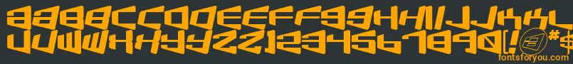 Beamship Font – Orange Fonts on Black Background