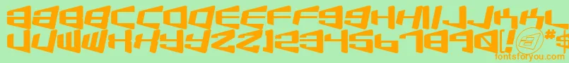 Beamship Font – Orange Fonts on Green Background