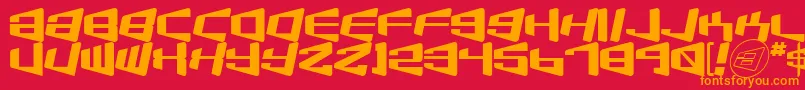 Beamship Font – Orange Fonts on Red Background