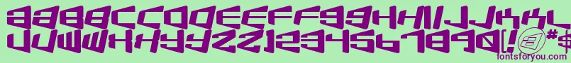 Beamship Font – Purple Fonts on Green Background