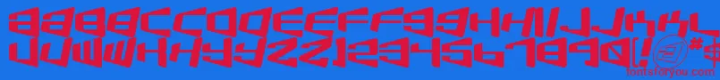 Шрифт Beamship – красные шрифты на синем фоне