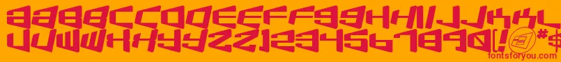 Beamship Font – Red Fonts on Orange Background