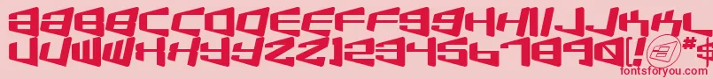 Beamship Font – Red Fonts on Pink Background