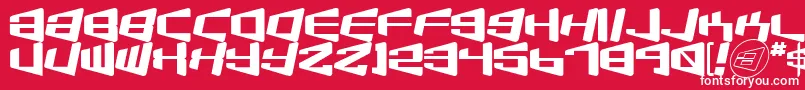 Beamship Font – White Fonts on Red Background