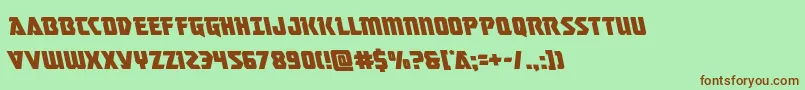 Masterbreakerleft Font – Brown Fonts on Green Background