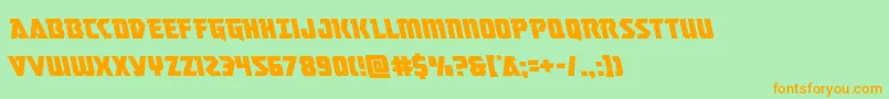 Masterbreakerleft Font – Orange Fonts on Green Background