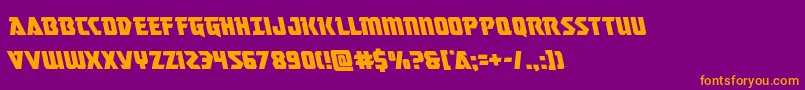 Masterbreakerleft Font – Orange Fonts on Purple Background