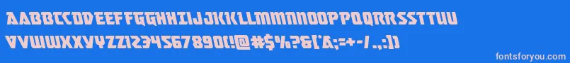 Masterbreakerleft Font – Pink Fonts on Blue Background