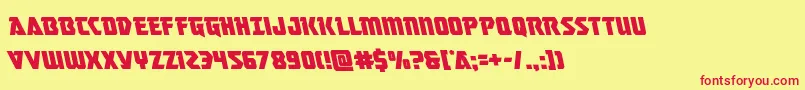 Masterbreakerleft Font – Red Fonts on Yellow Background