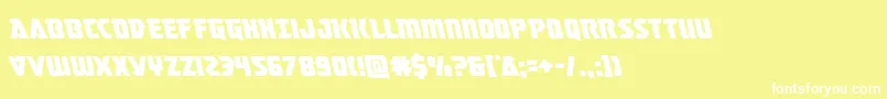 Masterbreakerleft Font – White Fonts on Yellow Background