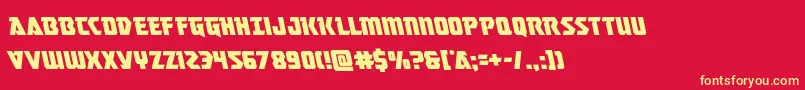 Masterbreakerleft Font – Yellow Fonts on Red Background