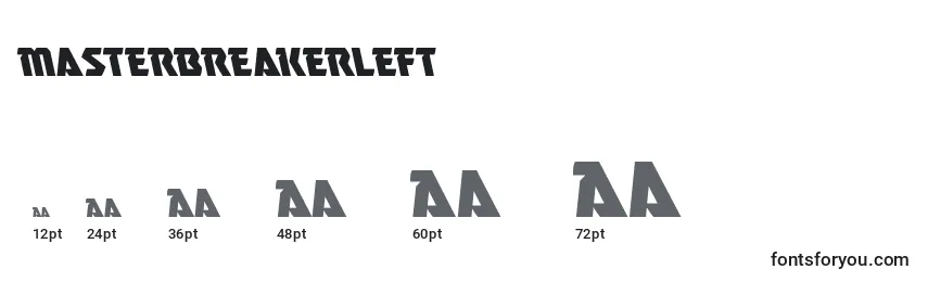 Размеры шрифта Masterbreakerleft