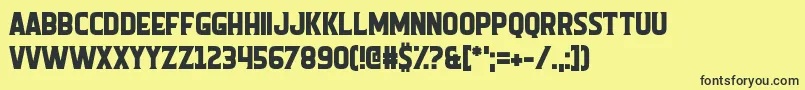 Homunculus Font – Black Fonts on Yellow Background