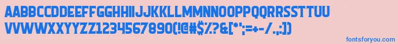 Czcionka Homunculus – niebieskie czcionki na różowym tle