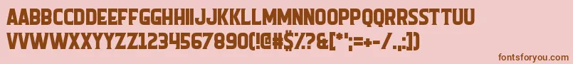 Homunculus Font – Brown Fonts on Pink Background