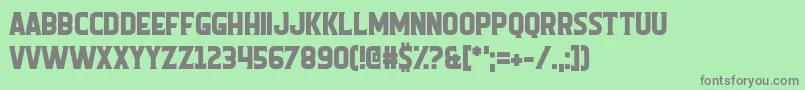 Homunculus Font – Gray Fonts on Green Background