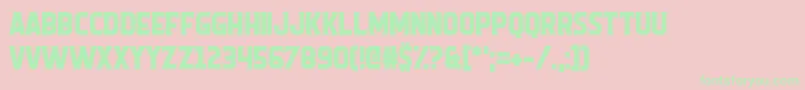 Homunculus Font – Green Fonts on Pink Background