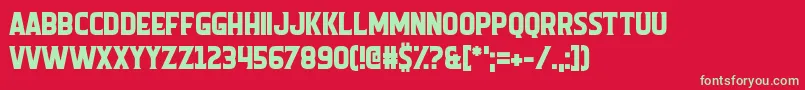 Homunculus Font – Green Fonts on Red Background
