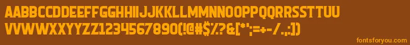 Homunculus Font – Orange Fonts on Brown Background