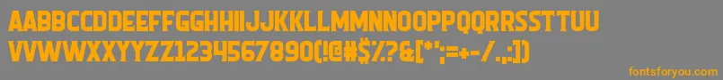Homunculus Font – Orange Fonts on Gray Background