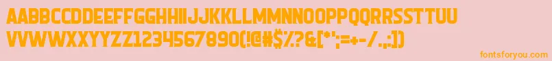 Homunculus Font – Orange Fonts on Pink Background