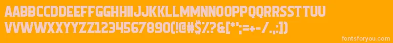 Homunculus Font – Pink Fonts on Orange Background
