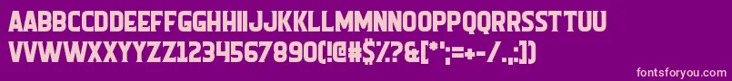 Homunculus Font – Pink Fonts on Purple Background