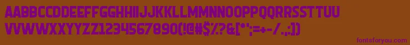 Homunculus Font – Purple Fonts on Brown Background