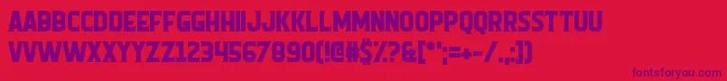 Homunculus Font – Purple Fonts on Red Background