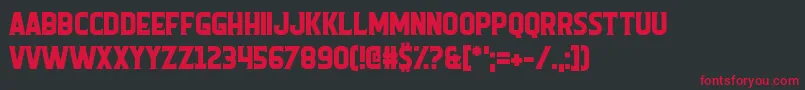 Homunculus Font – Red Fonts on Black Background