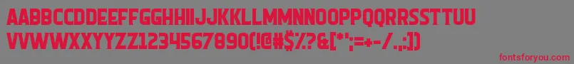 Homunculus Font – Red Fonts on Gray Background