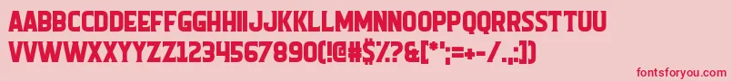 Homunculus Font – Red Fonts on Pink Background