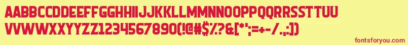 Homunculus Font – Red Fonts on Yellow Background
