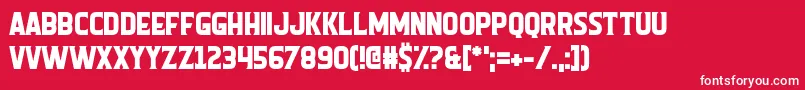 Homunculus Font – White Fonts on Red Background