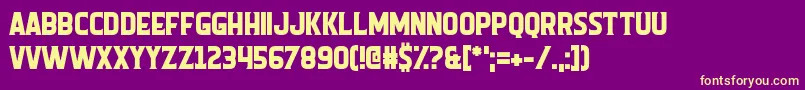 Homunculus Font – Yellow Fonts on Purple Background