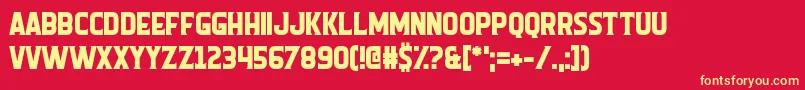 Homunculus Font – Yellow Fonts on Red Background