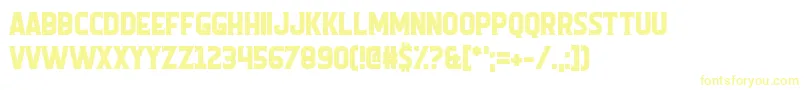 Homunculus Font – Yellow Fonts on White Background