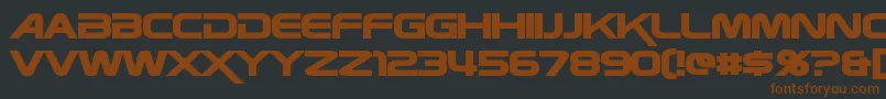ZebulonBold-fontti – ruskeat fontit mustalla taustalla