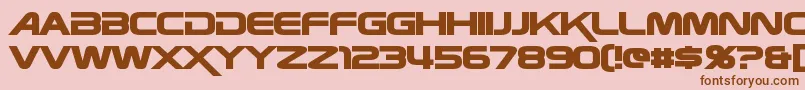 フォントZebulonBold – ピンクの背景に茶色のフォント