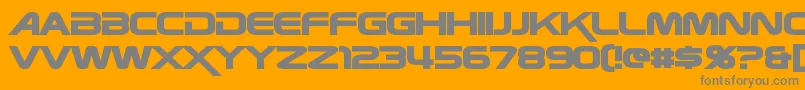 フォントZebulonBold – オレンジの背景に灰色の文字