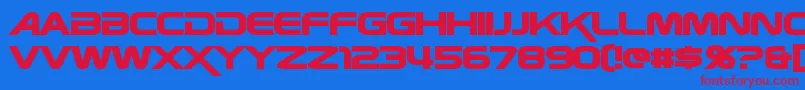 Шрифт ZebulonBold – красные шрифты на синем фоне