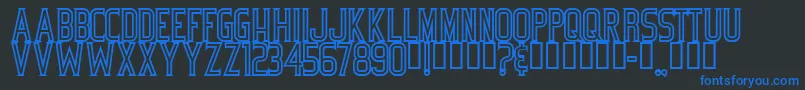 Bicycle Font – Blue Fonts on Black Background