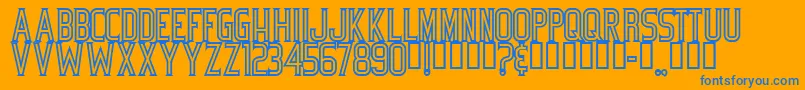 Bicycle Font – Blue Fonts on Orange Background