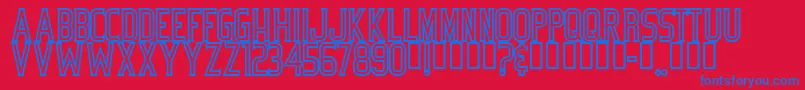 Bicycle Font – Blue Fonts on Red Background