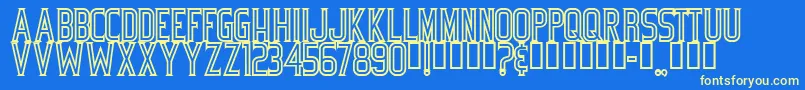 Bicycle Font – Yellow Fonts on Blue Background