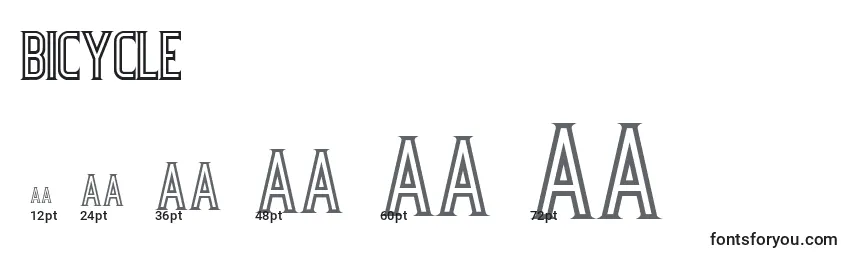 Bicycle Font Sizes