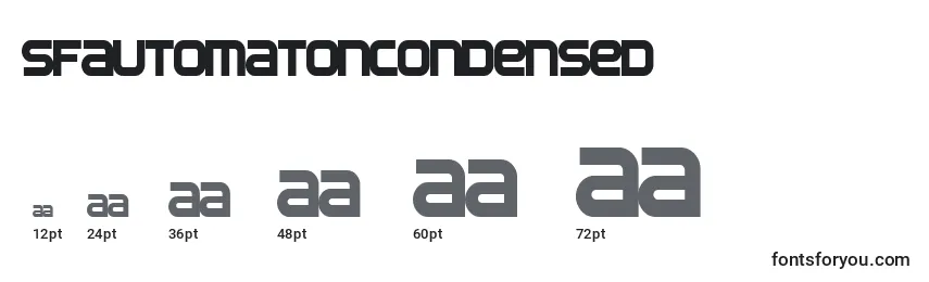 SfAutomatonCondensed Font Sizes