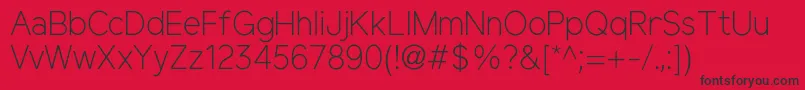 ElliotsansLight Font – Black Fonts on Red Background