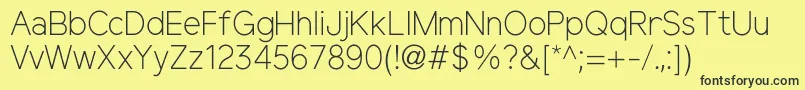ElliotsansLight Font – Black Fonts on Yellow Background