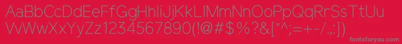 ElliotsansLight Font – Gray Fonts on Red Background